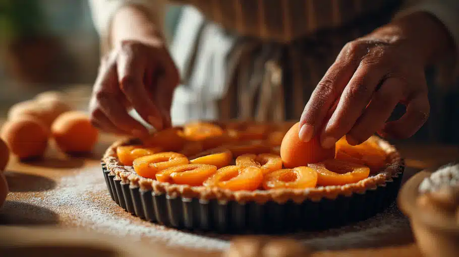 etape-tarte-abricots-pate Préparation tarte aux abricots en boîte