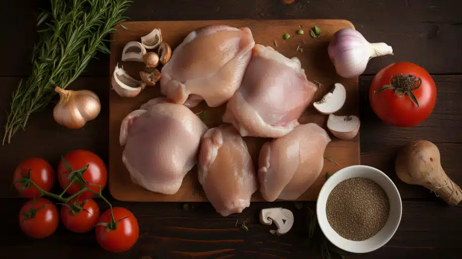 ingredients-poulet-marengo ingrédients recette poulet marengo