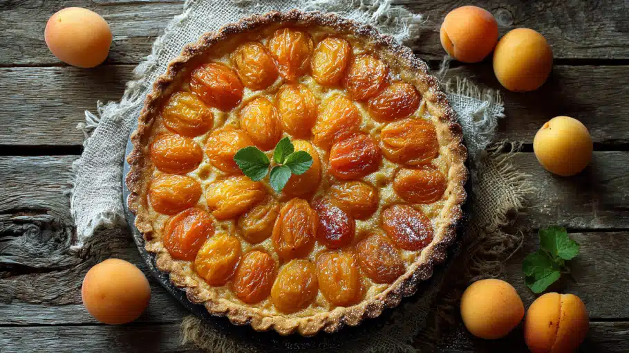 tarte-abricots-boite-brisee Tarte aux abricots en boîte sur pâte brisée