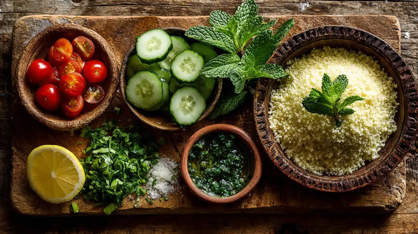 ingredients-taboule-oriental ingrédients taboulé oriental