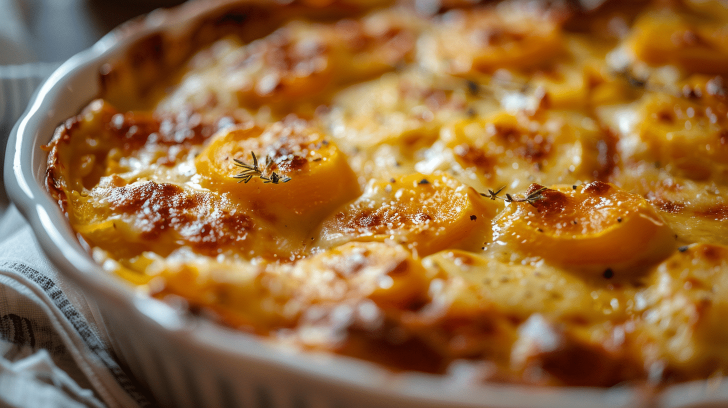 Gratin de butternut rapide – crème légère & comté fondant