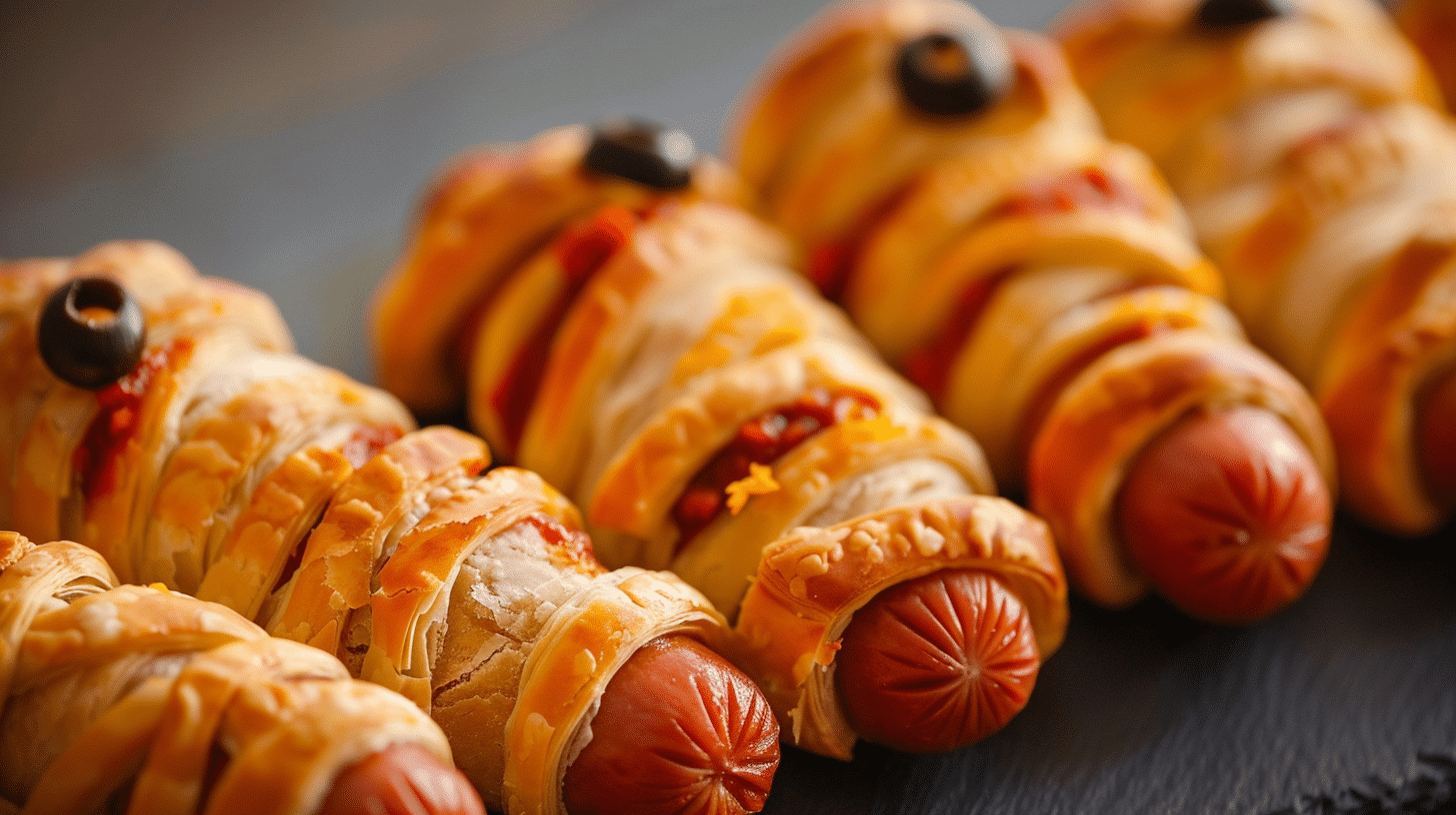 Hot-dogs momies en pâte feuilletée – la recette d’Halloween facile et amusante