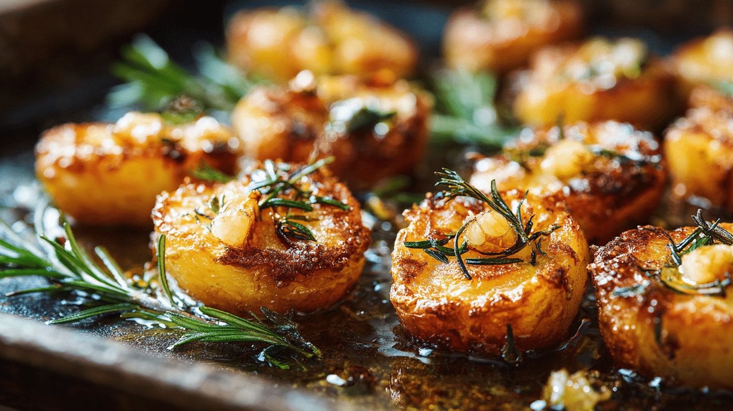 Pommes de terre rôties croustillantes à l’ail et aux herbes