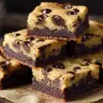 Delicieux brookie, mélange de brownie et cookie sorti du four.