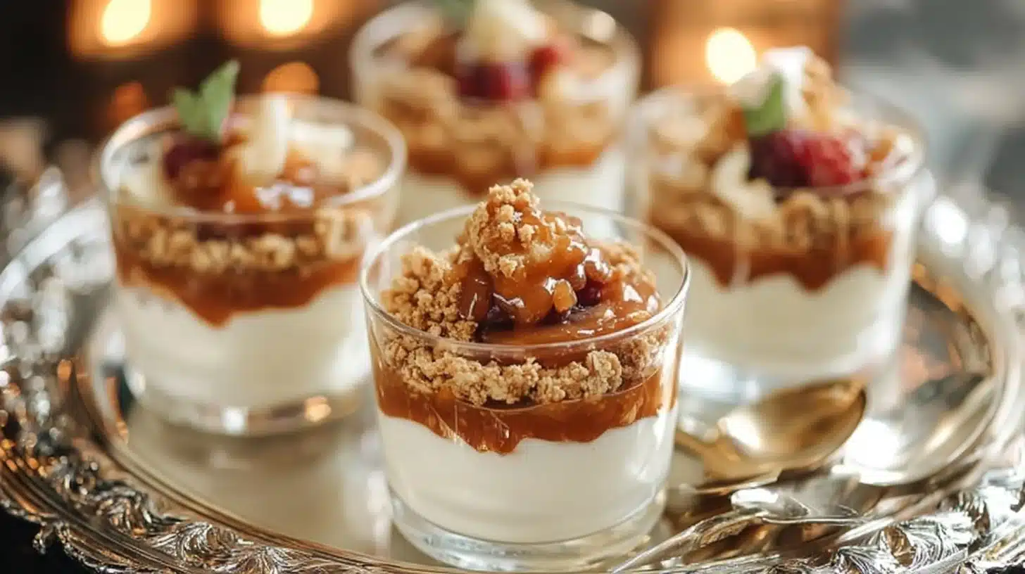Crumble aux Pommes avec Crème Fouettée et Caramel : Un Dessert Réconfortant