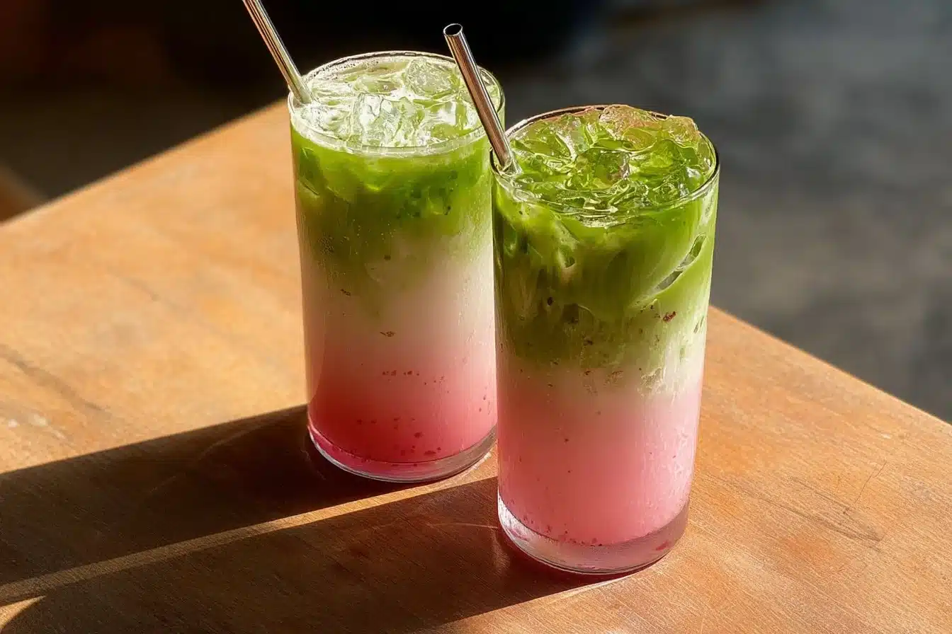Recette délicieuse de matcha aux fraises