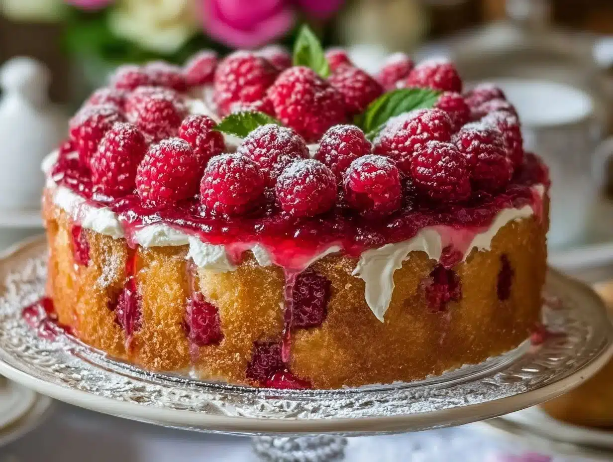Gâteau Moelleux aux Framboises