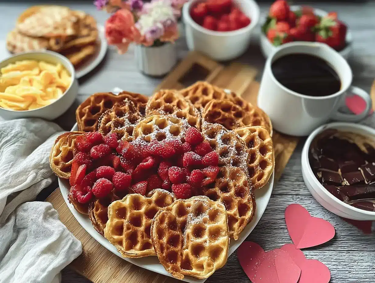 Plateau de Gaufres pour la Saint-Valentin