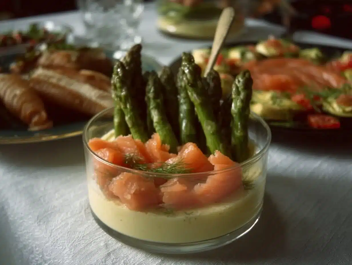 Asperges Vertes au Saumon Fumé