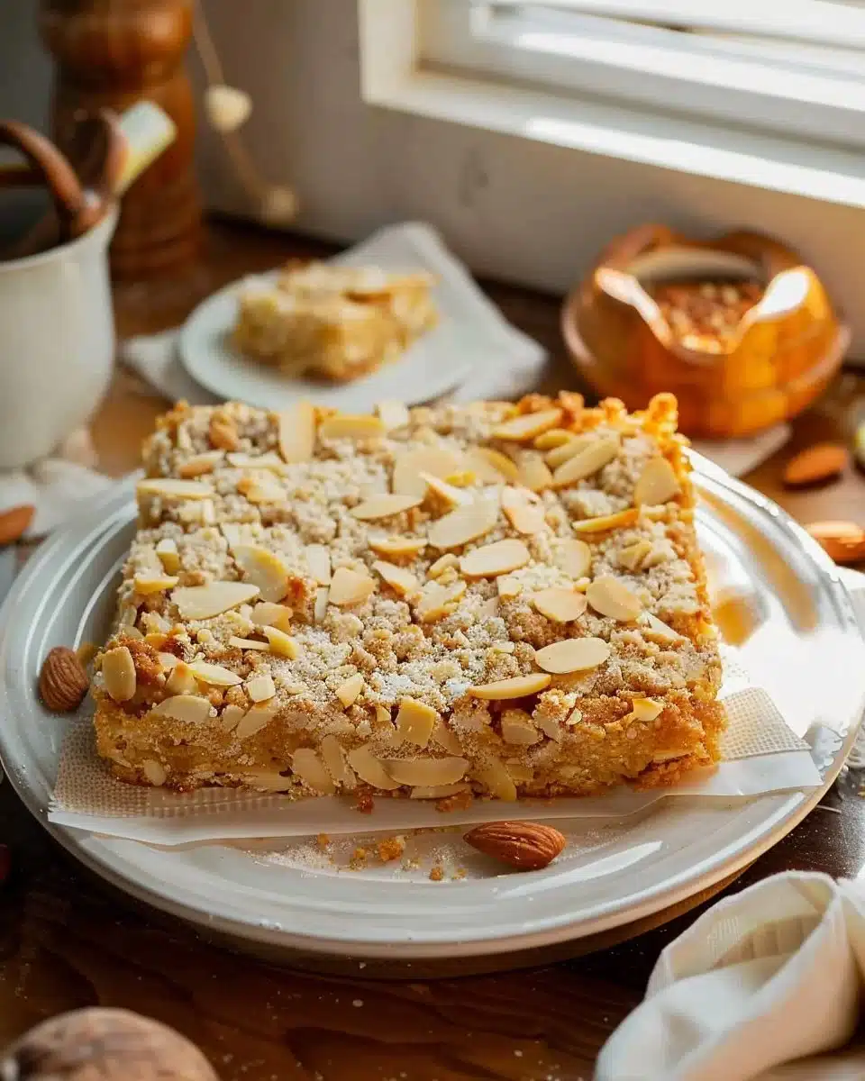 Carrés de Crumble aux Amandes