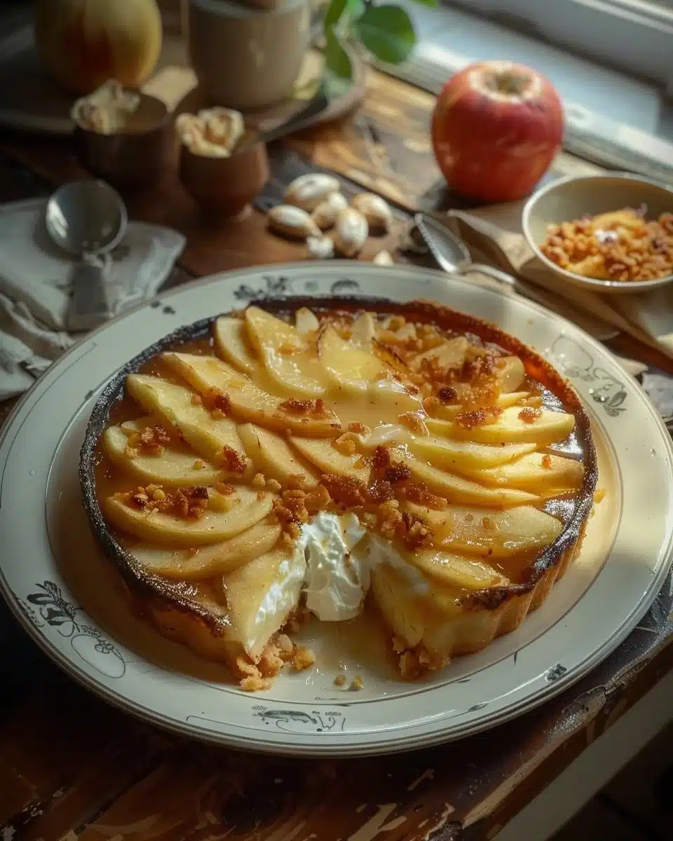 Fondant aux pommes et mascarpone