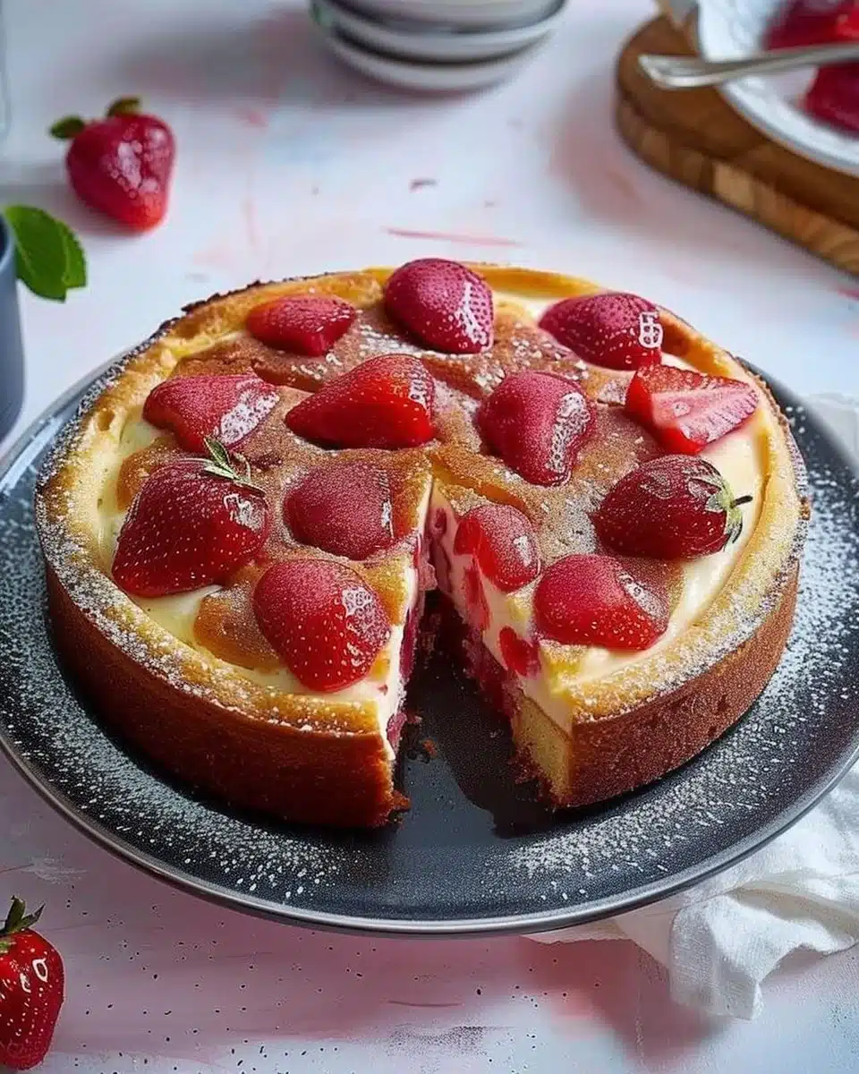 Gâteau yaourt aux fraises