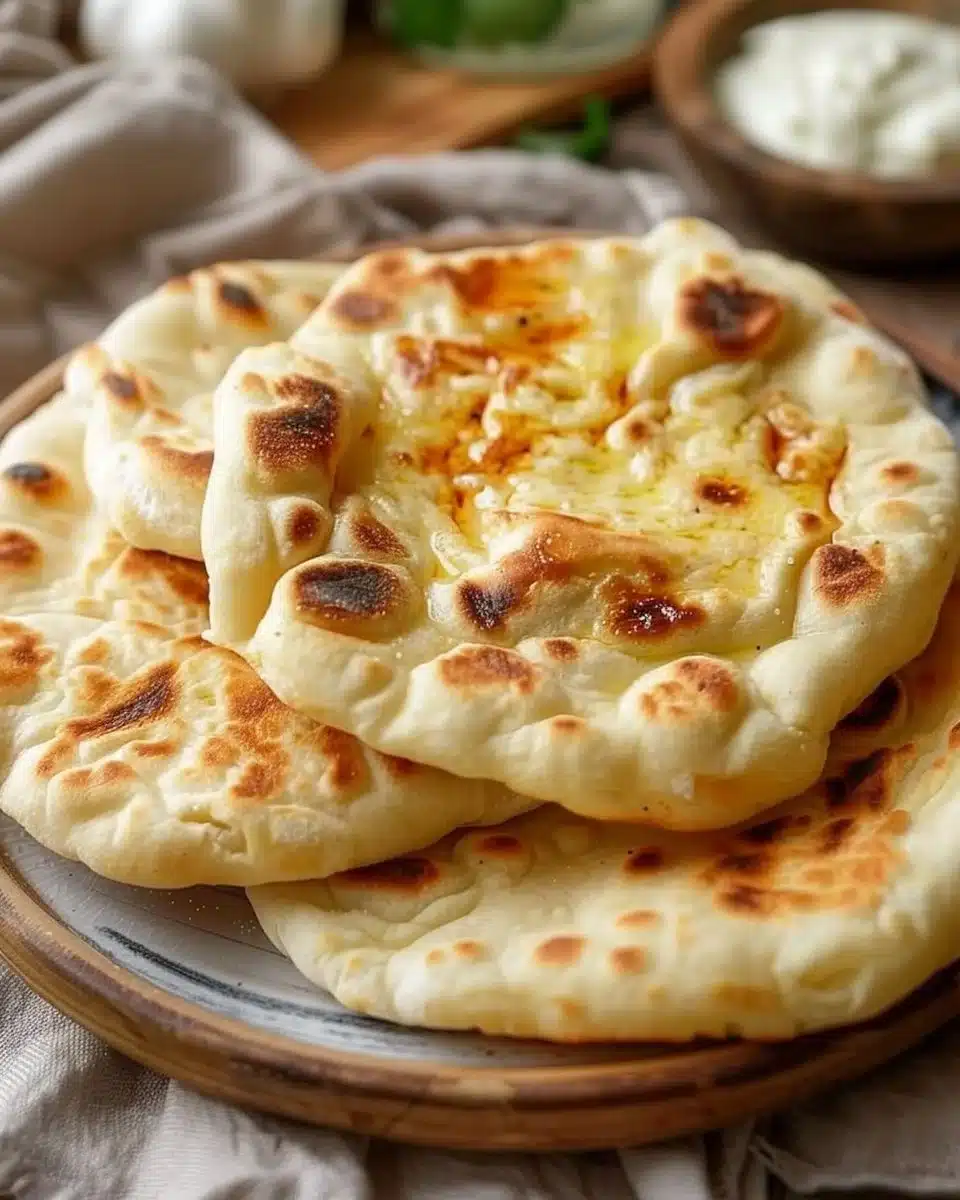 Naans Moelleux au Fromage