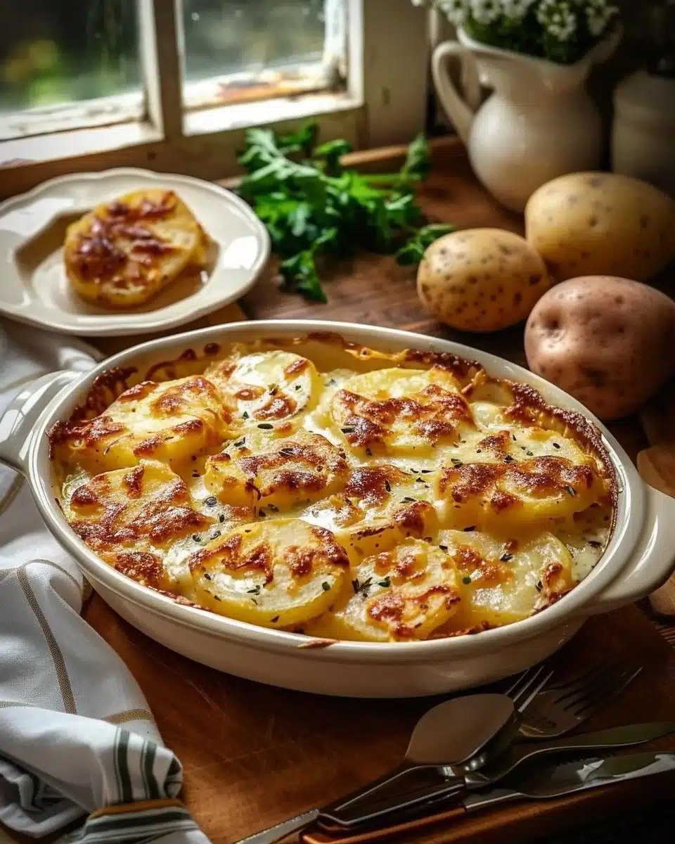 Pommes de terre gratinées au fromage