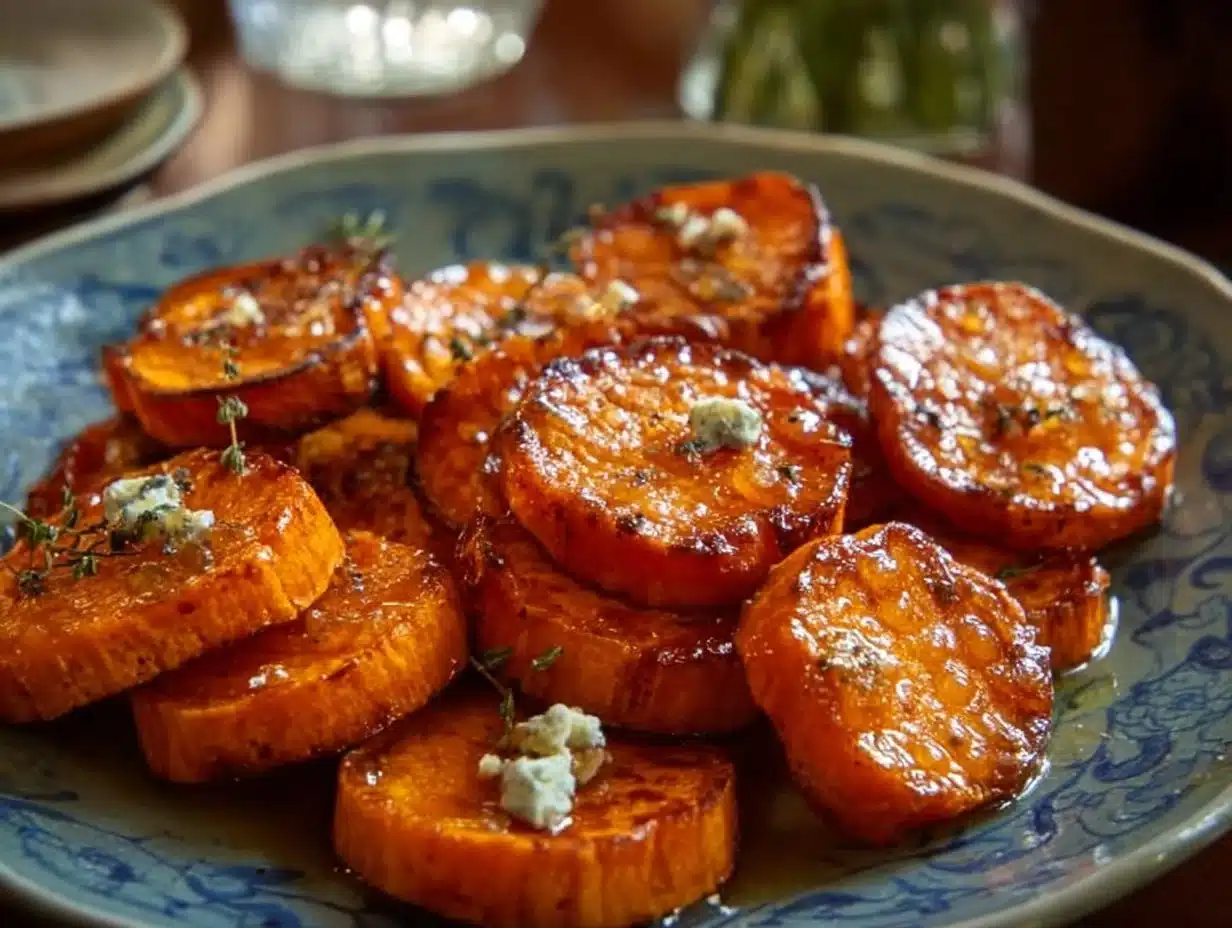 Rondelles de patate douce au miel