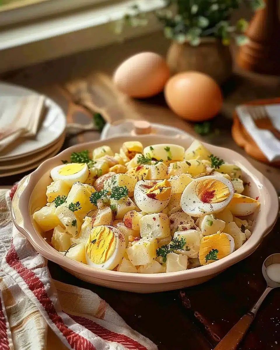 Salade de pommes de terre aux œufs