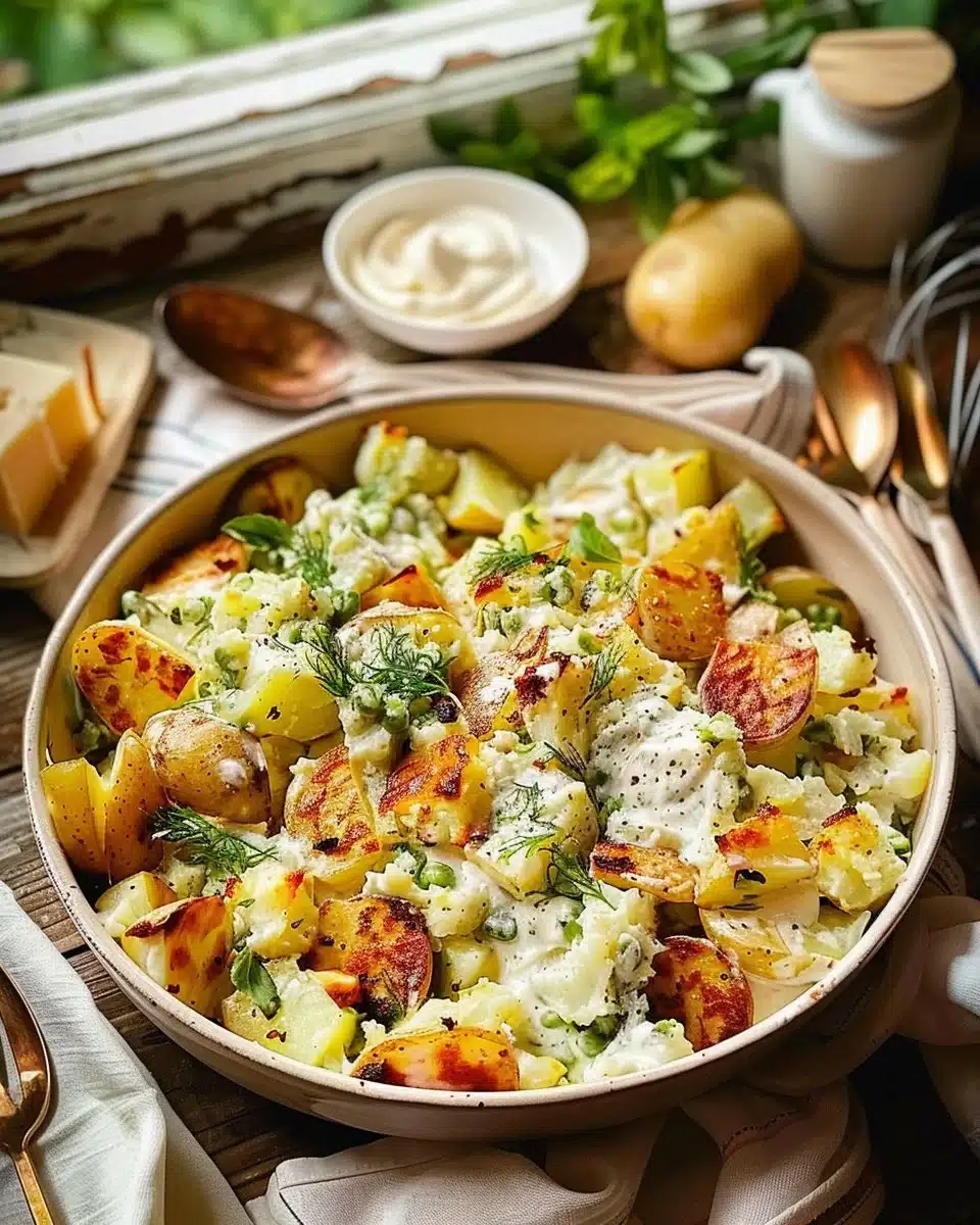 Salade de pommes de terre écrasées