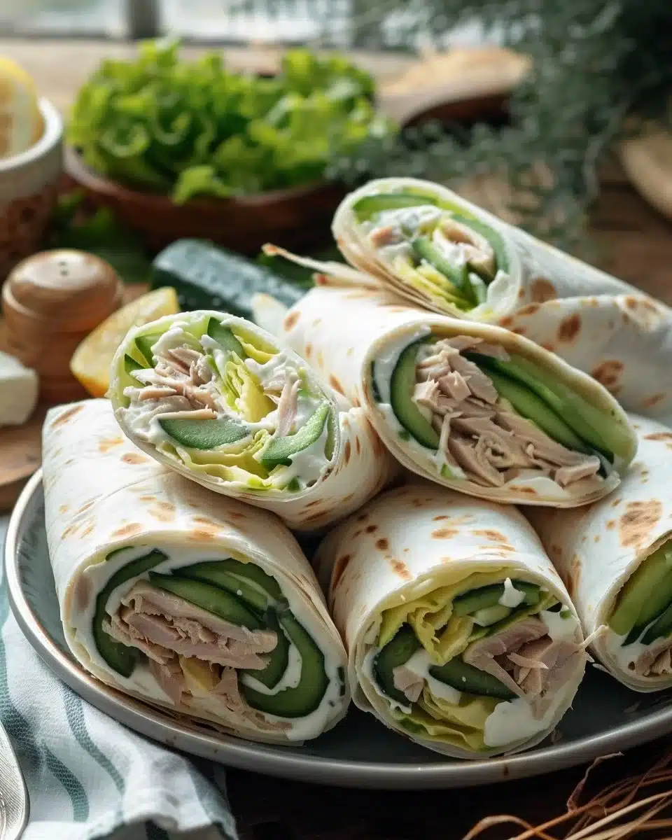 Wraps Froids au Thon et Concombre